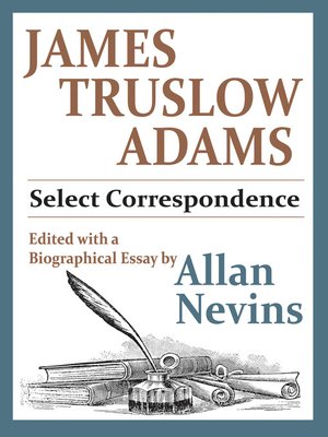cover image of James Truslow Adams